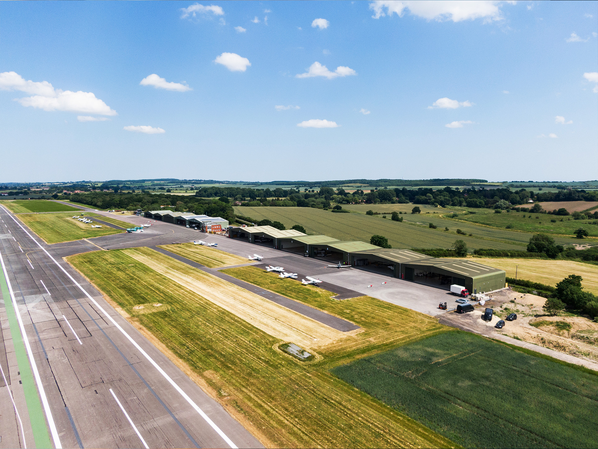 View of the airport from the air.